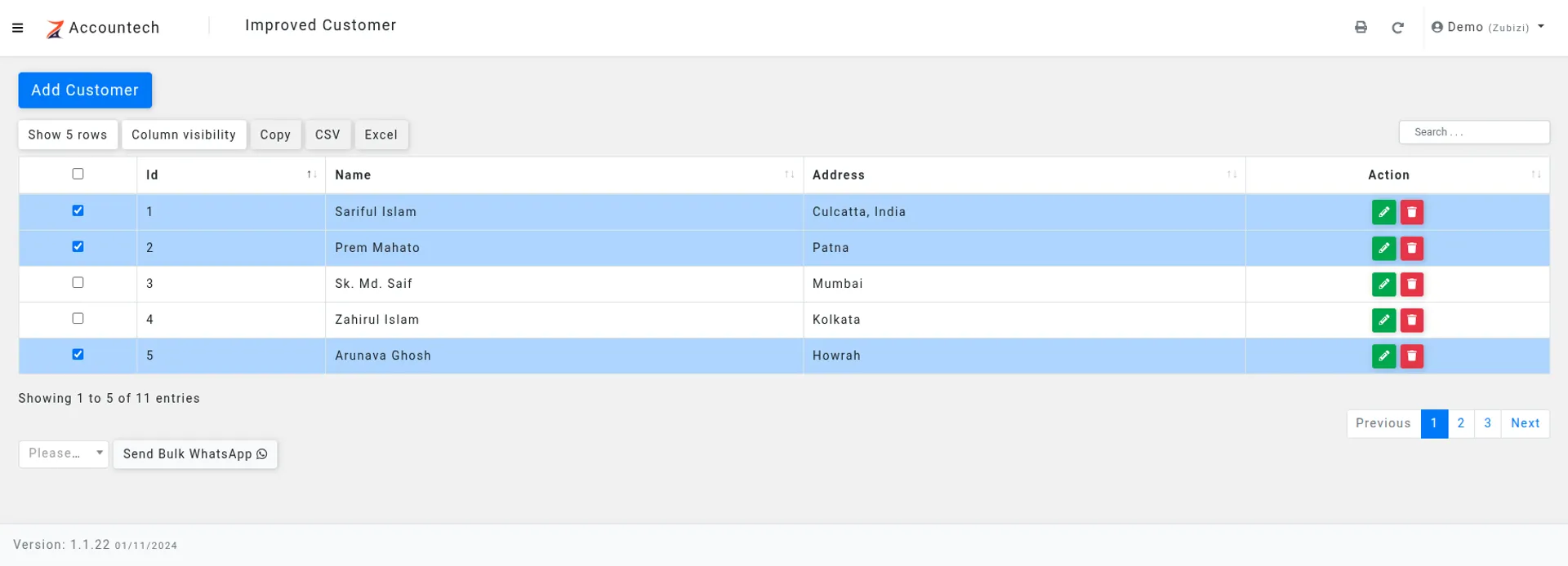 Row Selection with "Select All" Checkbox in jQuery DataTables (with Pagination) - Image | Sariful Islam