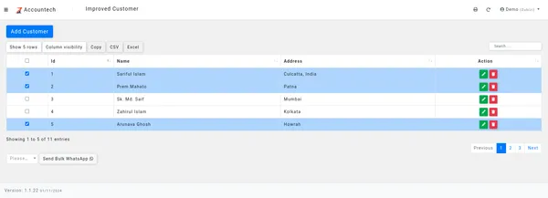 Row Selection with "Select All" Checkbox in jQuery DataTables (with Pagination)
