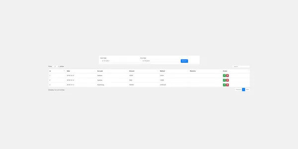 DataTables date range using $.ajax and PHP or node js