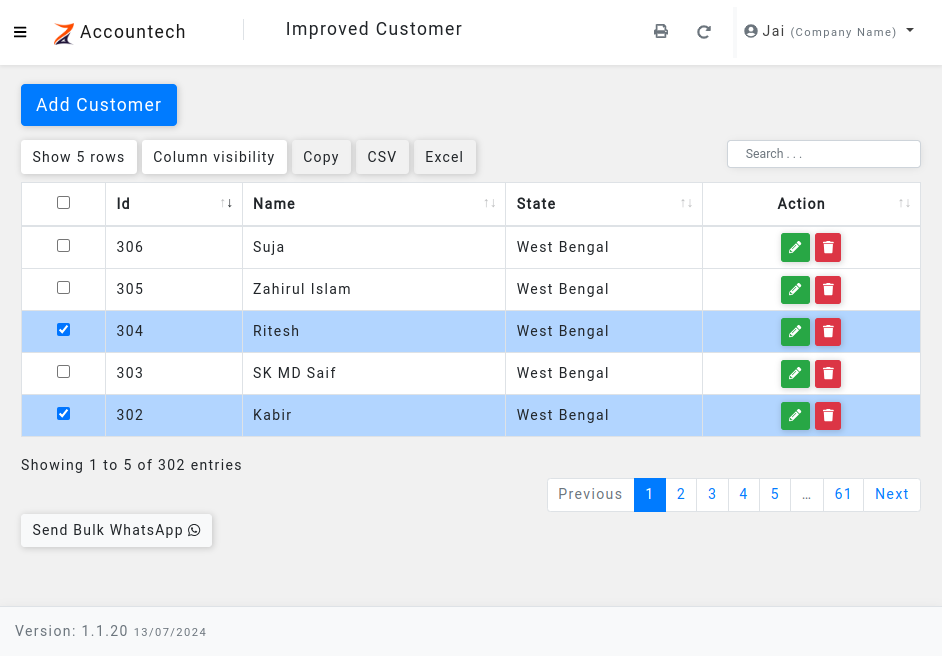 Row Selection and ‘Select All’ in jQuery DataTables - Image | Sariful Islam