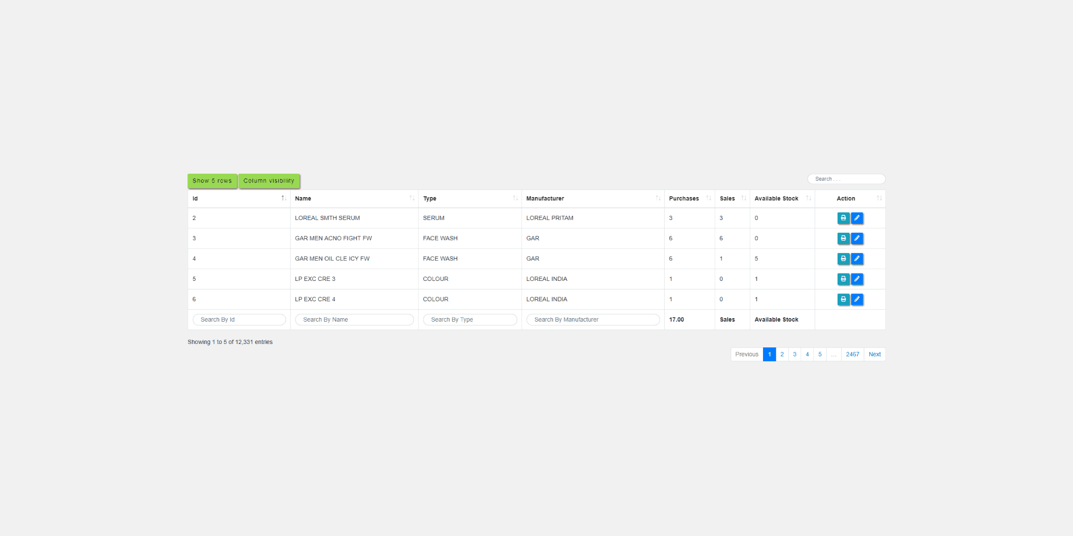DataTables – Turn your ordinary HTML table into an interactive table