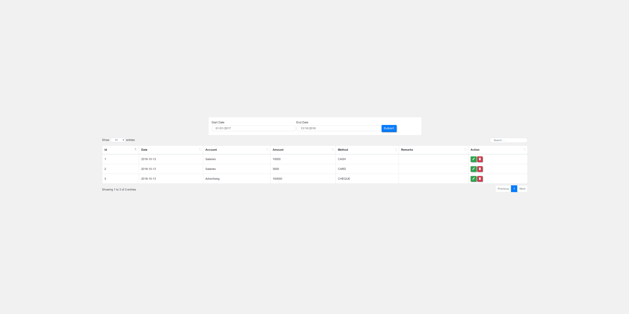 DataTables date range using $.ajax and PHP or node js | Sariful Islam